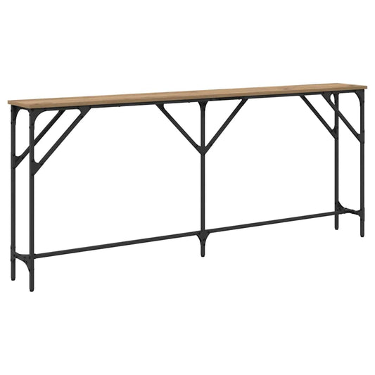vidaXL Τραπέζι κονσόλας artisan δρυς 180 x 23 x 75 cm