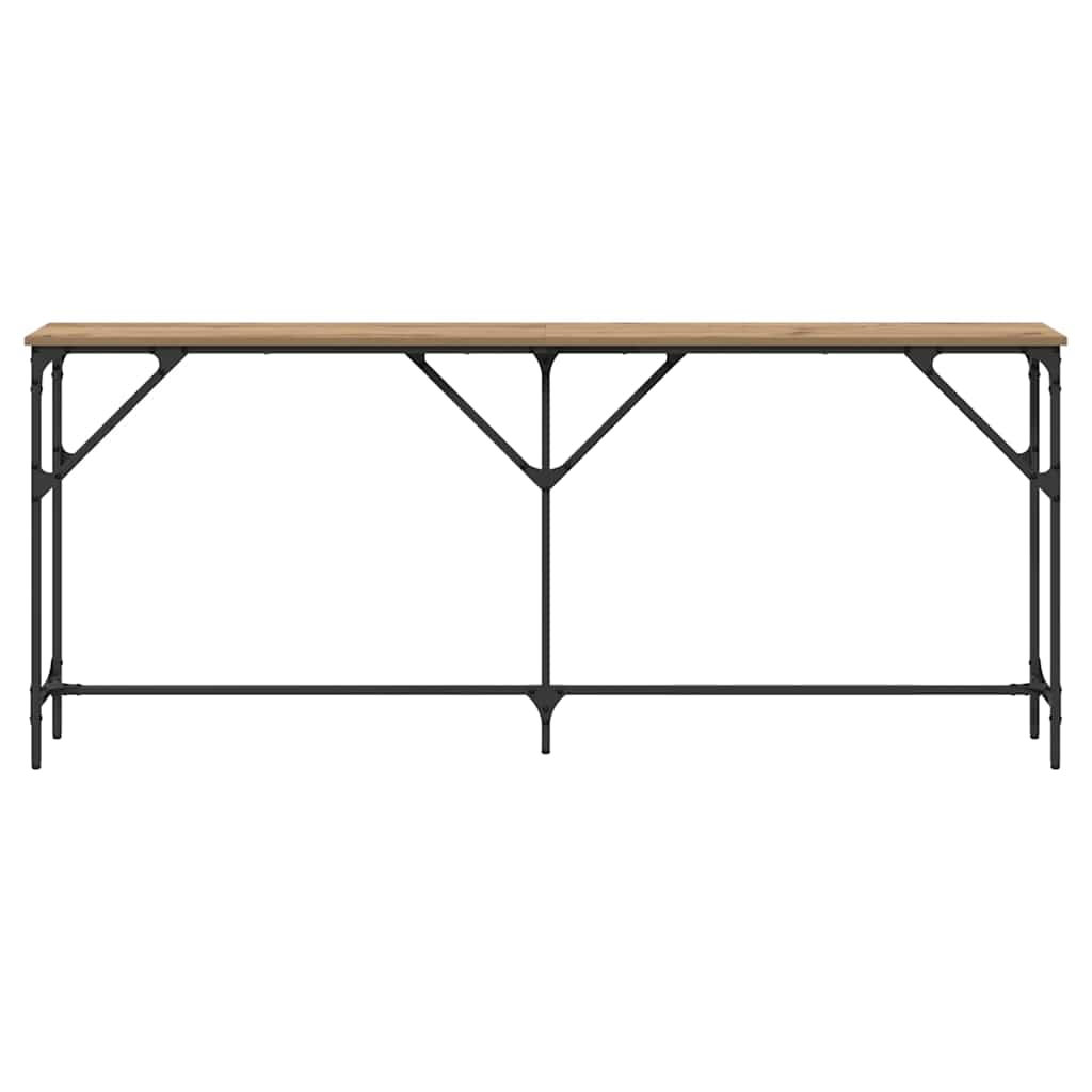 vidaXL Τραπέζι κονσόλας artisan δρυς 180 x 23 x 75 cm