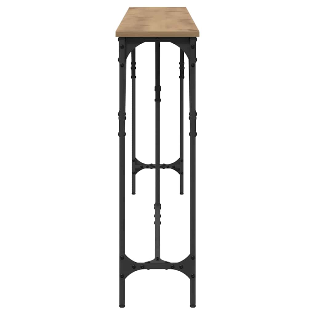 vidaXL Τραπέζι κονσόλας artisan δρυς 180 x 23 x 75 cm