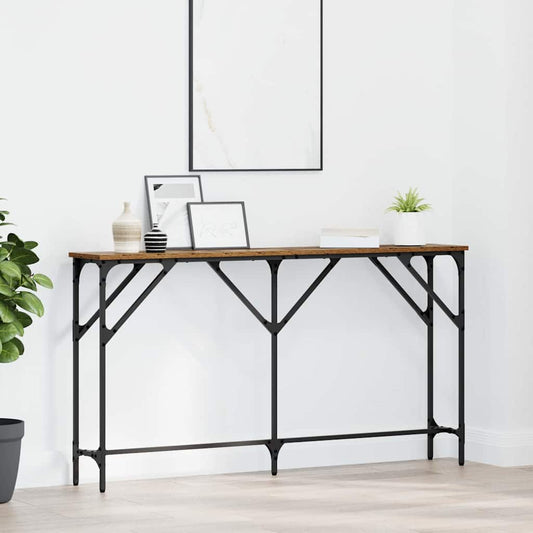 vidaXL Τραπέζι κονσόλας Παλιό Ξύλο 140 x 23 x 75 cm
