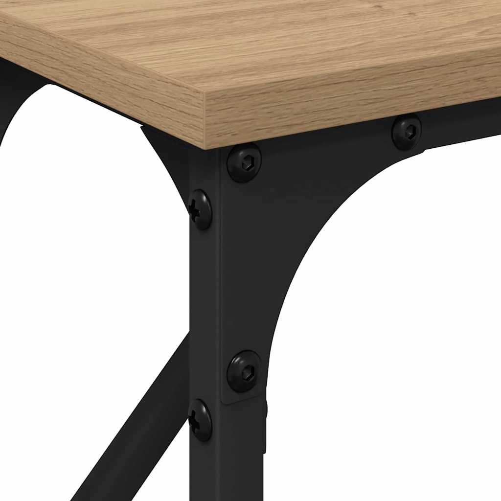 vidaXL Τραπέζι κονσόλας artisan δρυς 140 x 23 x 75 cm