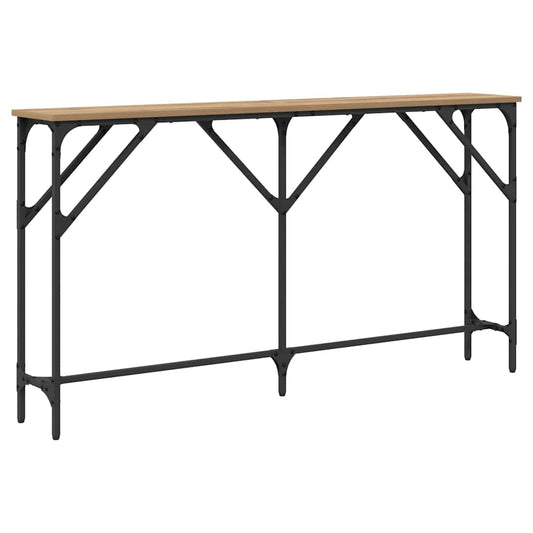 vidaXL Τραπέζι κονσόλας artisan δρυς 140 x 23 x 75 cm