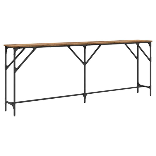 vidaXL Τραπέζι κονσόλας Παλιό Ξύλο 200 x 29 x 75 cm