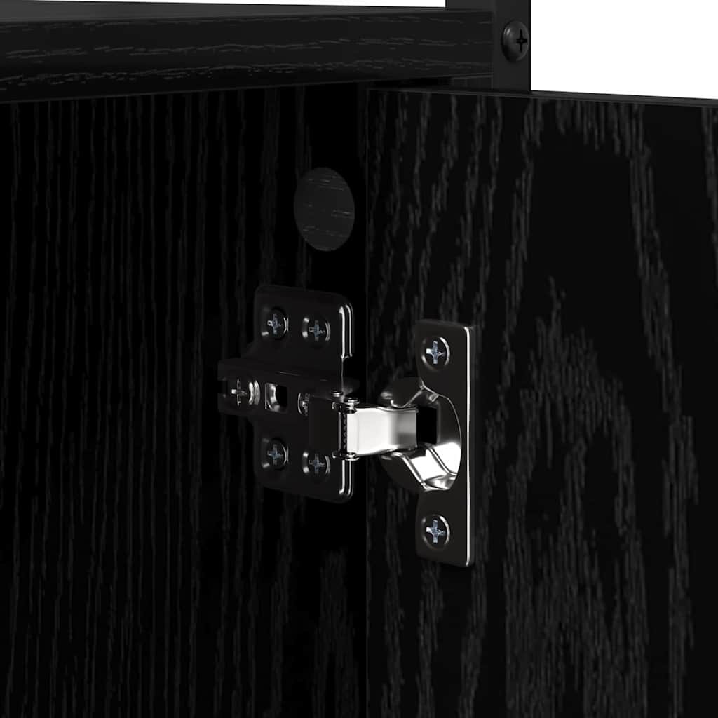 vidaXL Ντουλάπι πλυντηρίου Μαύρη δρυς 68 x 48.5 x 194 εκ