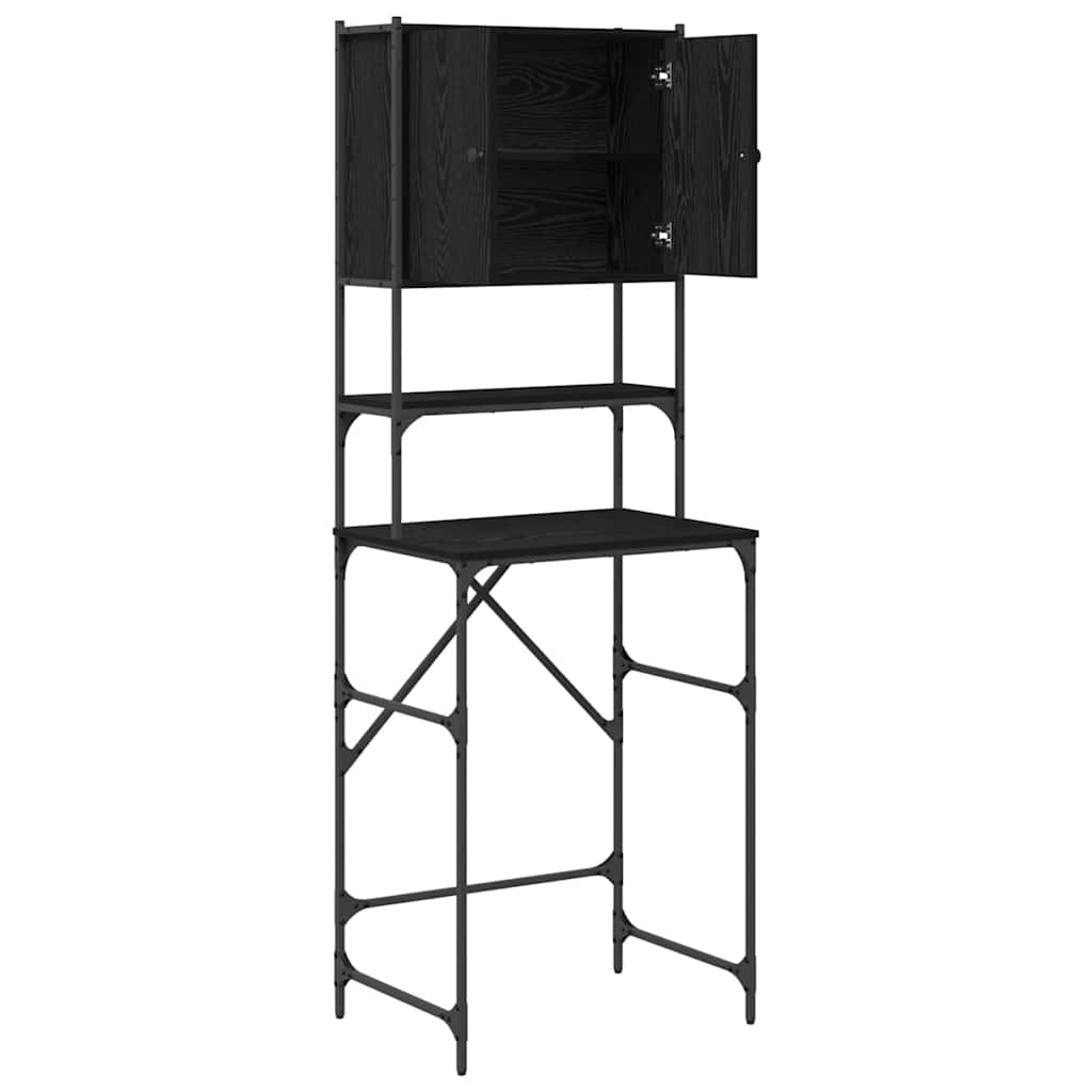 vidaXL Ντουλάπι πλυντηρίου Μαύρη δρυς 68 x 48.5 x 194 εκ