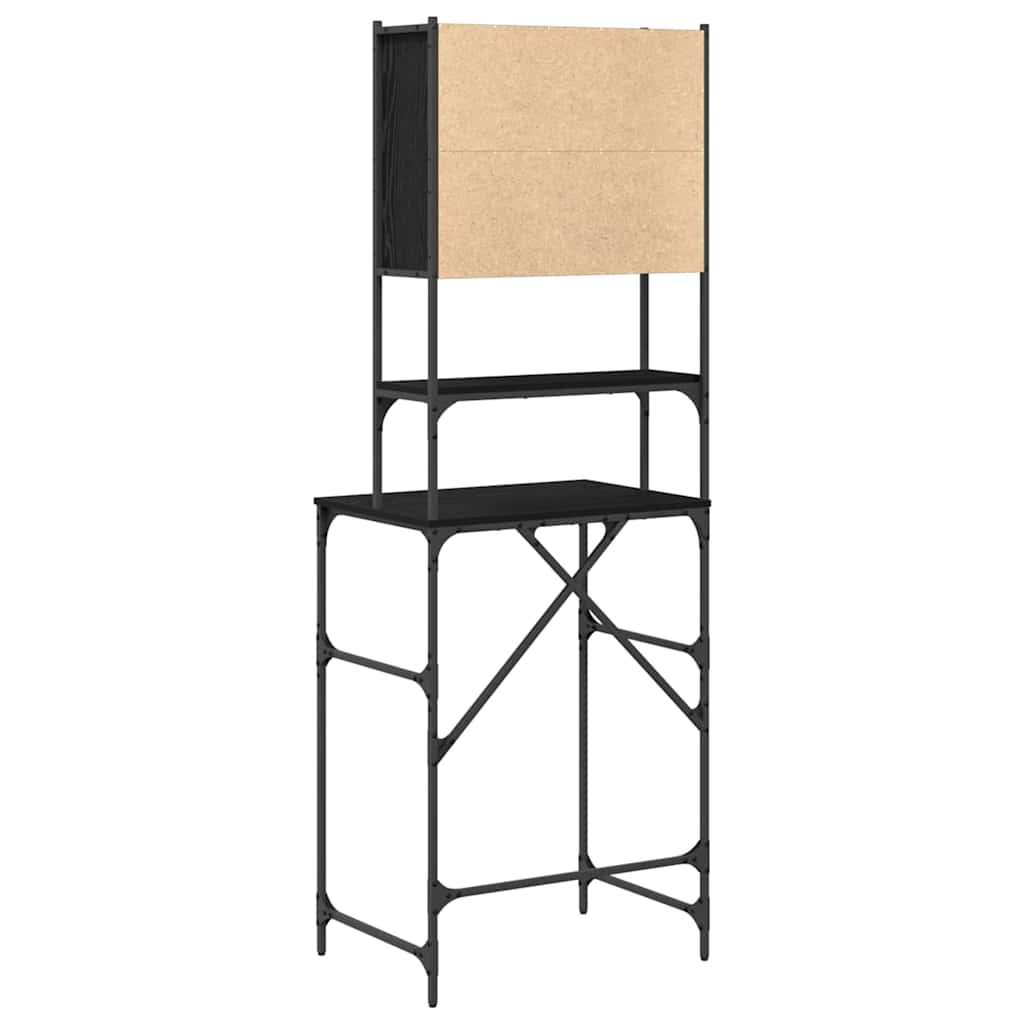 vidaXL Ντουλάπι πλυντηρίου Μαύρη δρυς 68 x 48.5 x 194 εκ