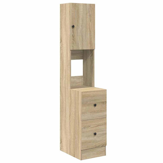 vidaXL Ντουλάπα Κουζίνας Μπεζ 35 x 50 x 180 εκ. Επεξεργασμένο Ξύλο