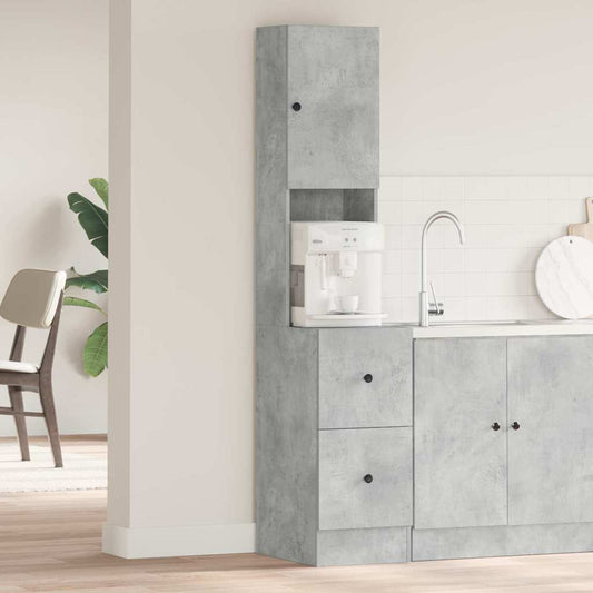 vidaXL Ντουλάπα Κουζίνας Γκρι 35 x 50 x 180 εκ. Επεξεργασμένο ξύλο