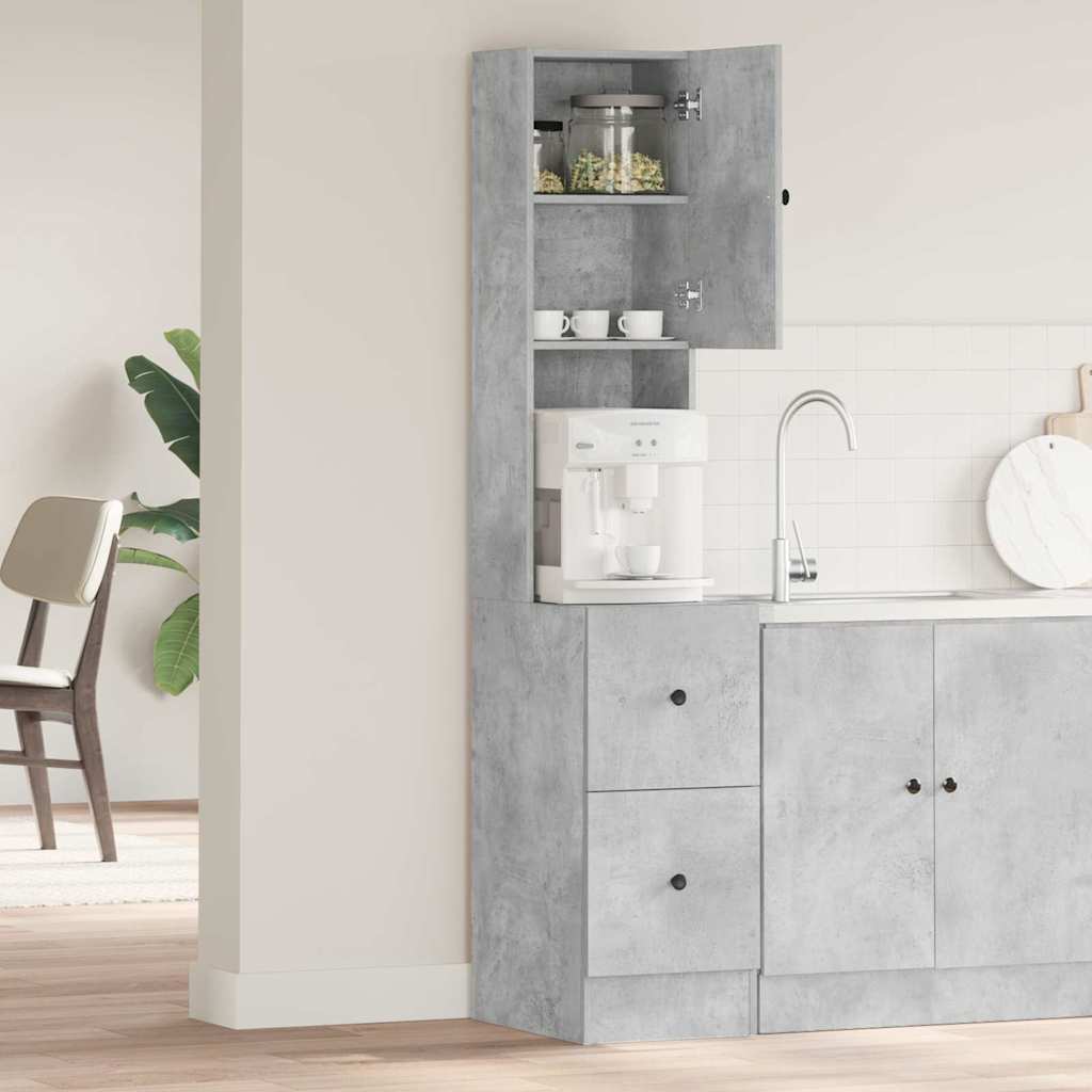 vidaXL Ντουλάπα Κουζίνας Γκρι 35 x 50 x 180 εκ. Επεξεργασμένο ξύλο