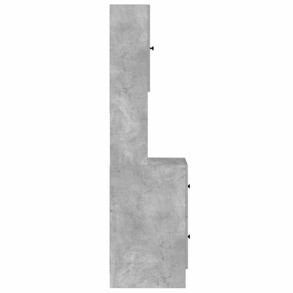 vidaXL Ντουλάπα Κουζίνας Γκρι 35 x 50 x 180 εκ. Επεξεργασμένο ξύλο
