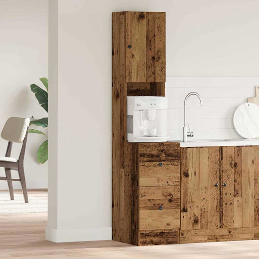vidaXL Ντουλάπα Κουζίνας με συρτάρι Παλαιό ξύλο Επεξεργασμένο ξύλο