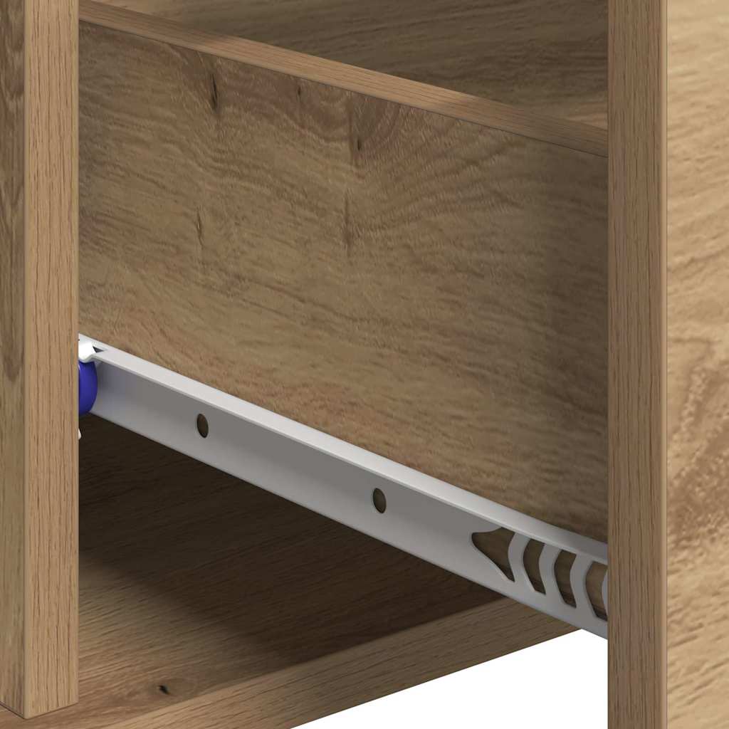 vidaXL Πλαϊνό γραφείο Artisan Oak 60 x 31 x 70 εκ Επεξεργασμένο ξύλο