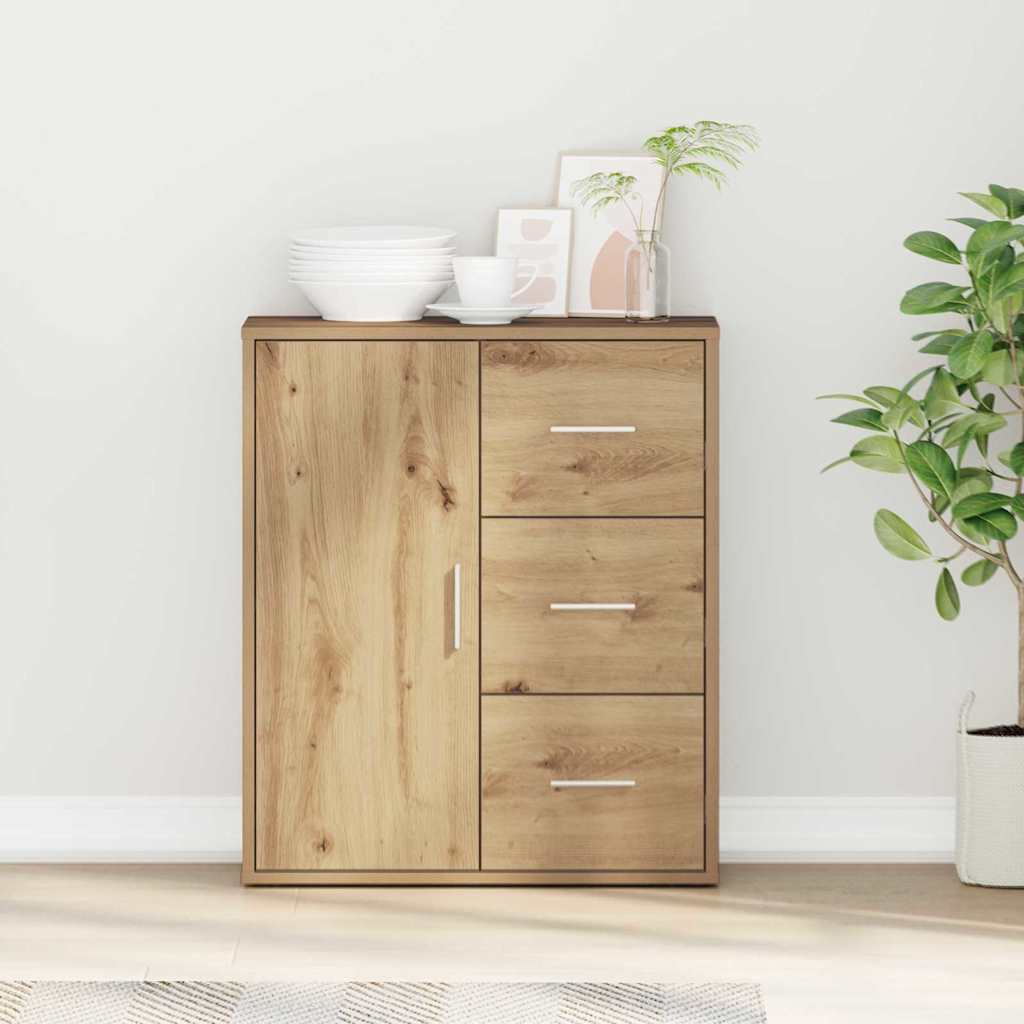 vidaXL Πλαϊνό γραφείο Artisan Oak 60 x 31 x 70 εκ Επεξεργασμένο ξύλο