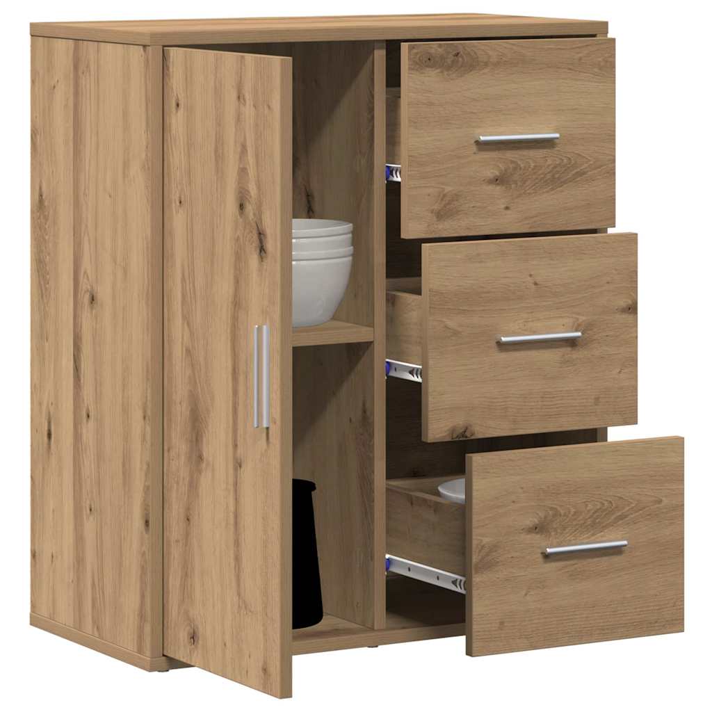 vidaXL Πλαϊνό γραφείο Artisan Oak 60 x 31 x 70 εκ Επεξεργασμένο ξύλο