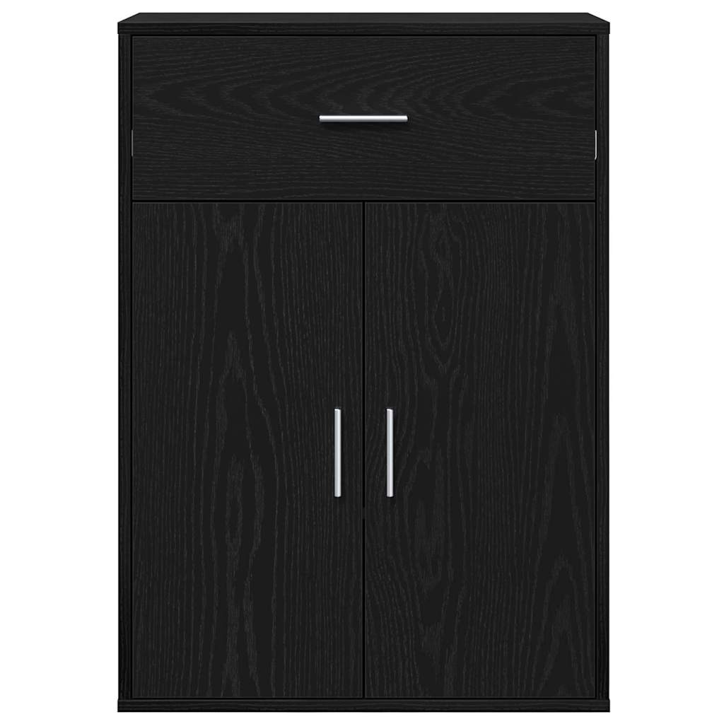 vidaXL Πλαϊνό γραφείο Μαύρη Οξυά 60 x 30 x 84 εκ Επεξεργασμένο ξύλο