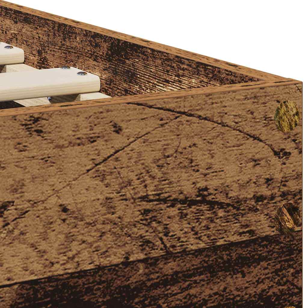 vidaXL Σκελετός Κρεβατιού Παλαιό ξύλο 90 x 190 cm Επεξεργασμένο ξύλο