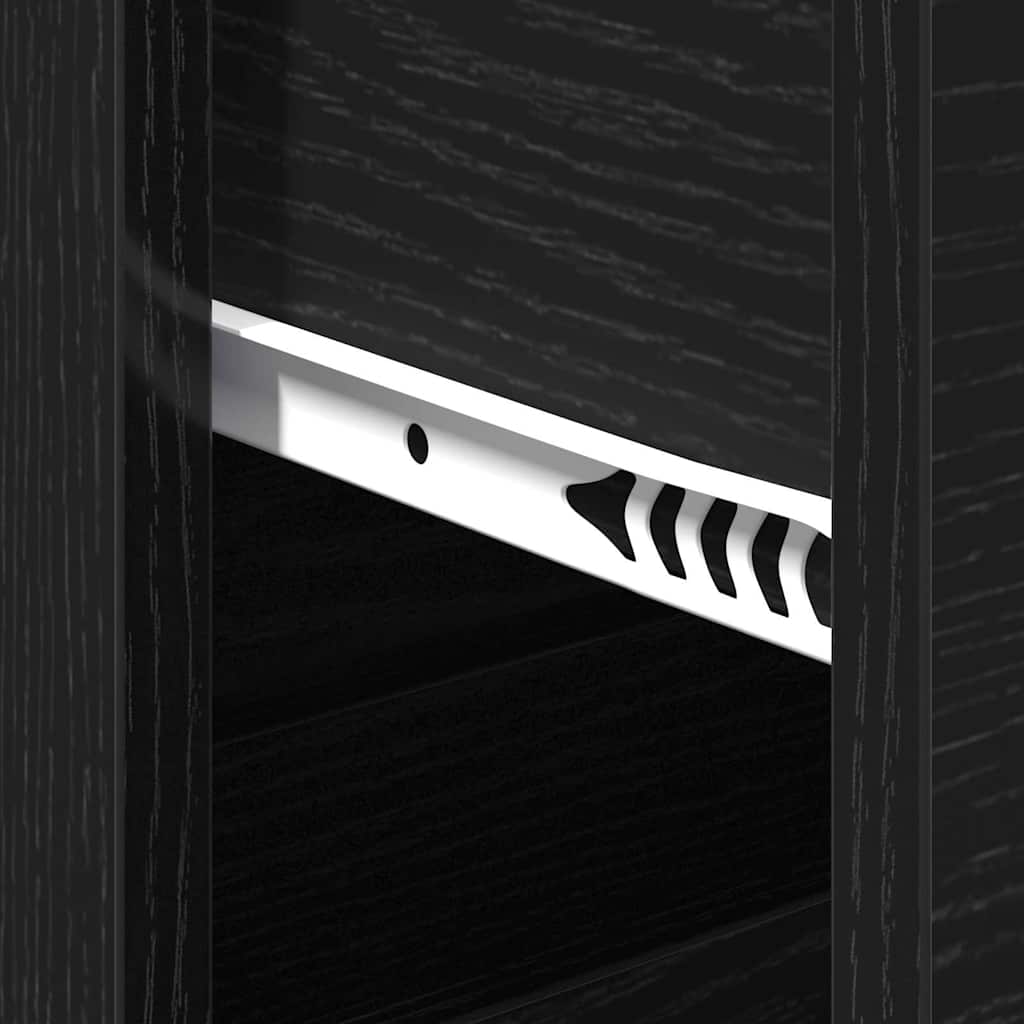 vidaXL Πλαϊνό γραφείο Μαύρη Οξυά 60 x 31 x 84 εκ. Επεξεργασμένο ξύλο