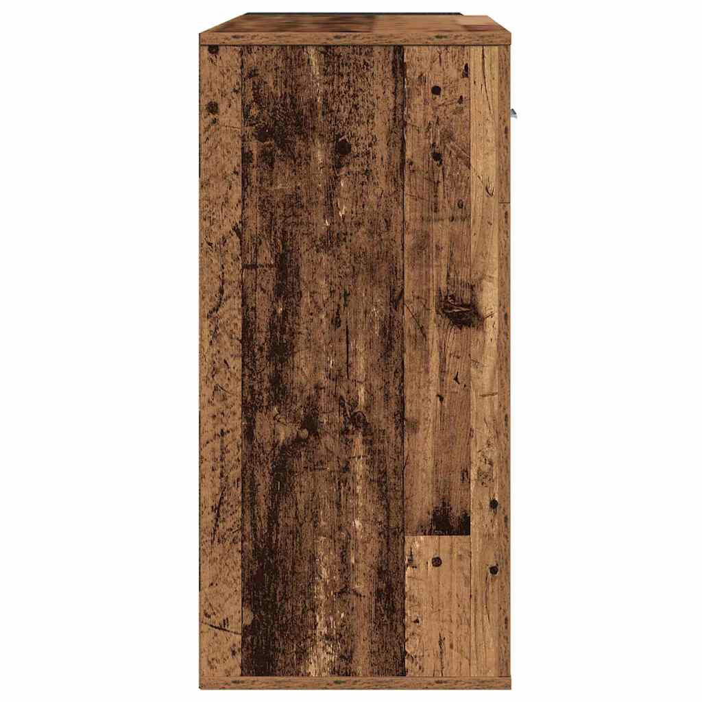 vidaXL Πλαϊνό γραφείο Παλιό ξύλο 78 x 38 x 80 εκ Επεξεργασμένο ξύλο