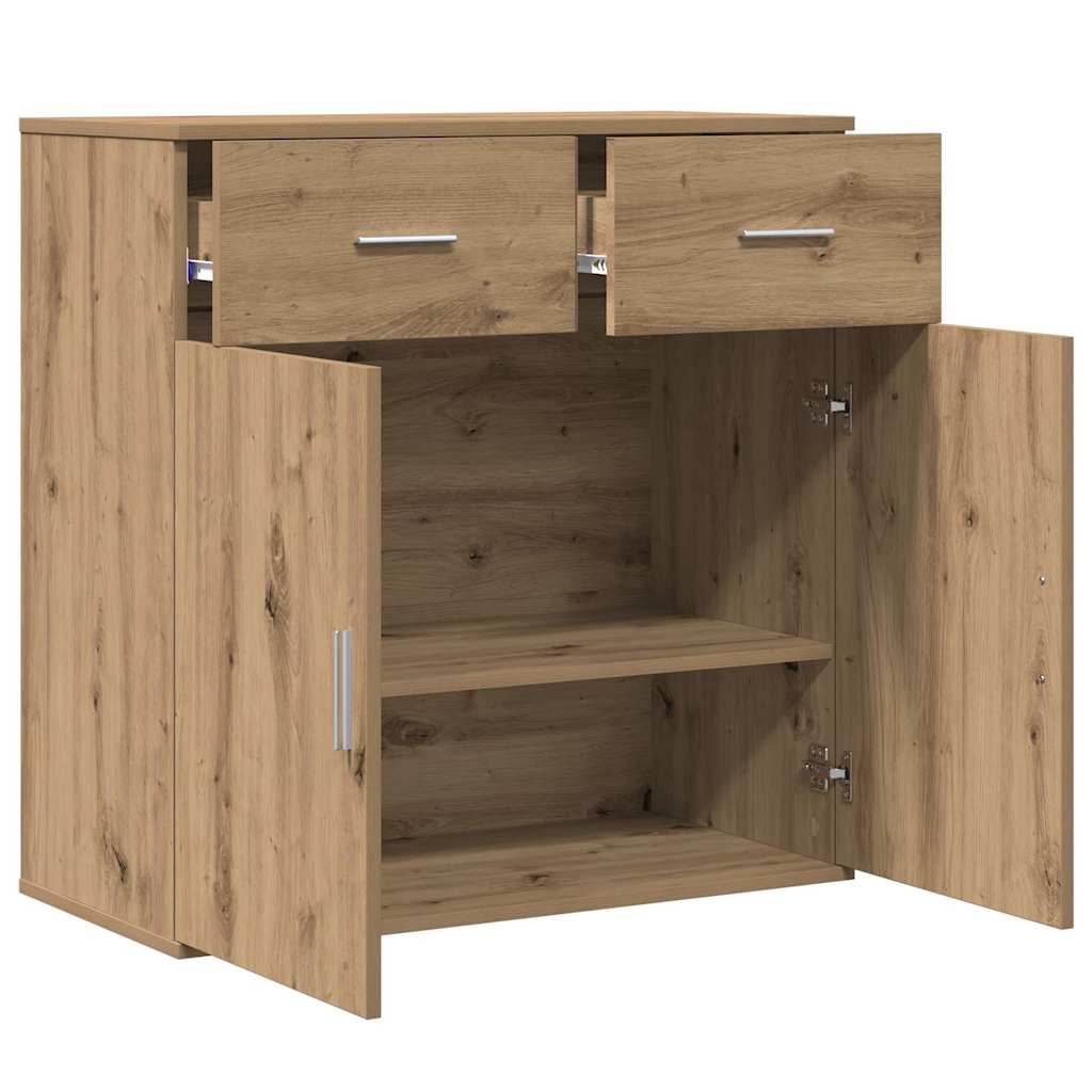 vidaXL Πλαϊνό γραφείο Artisan Oak 78 x 38 x 80 εκ Επεξεργασμένο ξύλο
