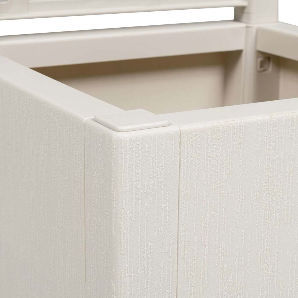 vidaXL Γλάστρα Κήπου Λευκό 36 x 36 x 140 εκ. Πολυπροπυλένιο