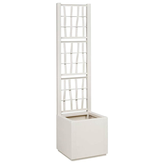 vidaXL Γλάστρα Κήπου Λευκό 36 x 36 x 140 εκ. Πολυπροπυλένιο