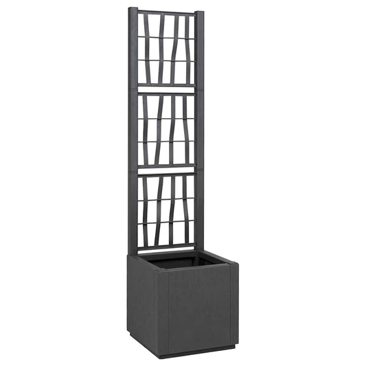 vidaXL Γλάστρα Κήπου Ανθρακί 36 x 36 x 140 εκ. Πολυπροπυλένιο