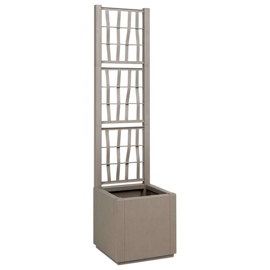 vidaXL Γλάστρα Κήπου Γκρι 36 x 36 x 140 εκ. Πολυπροπυλένιο