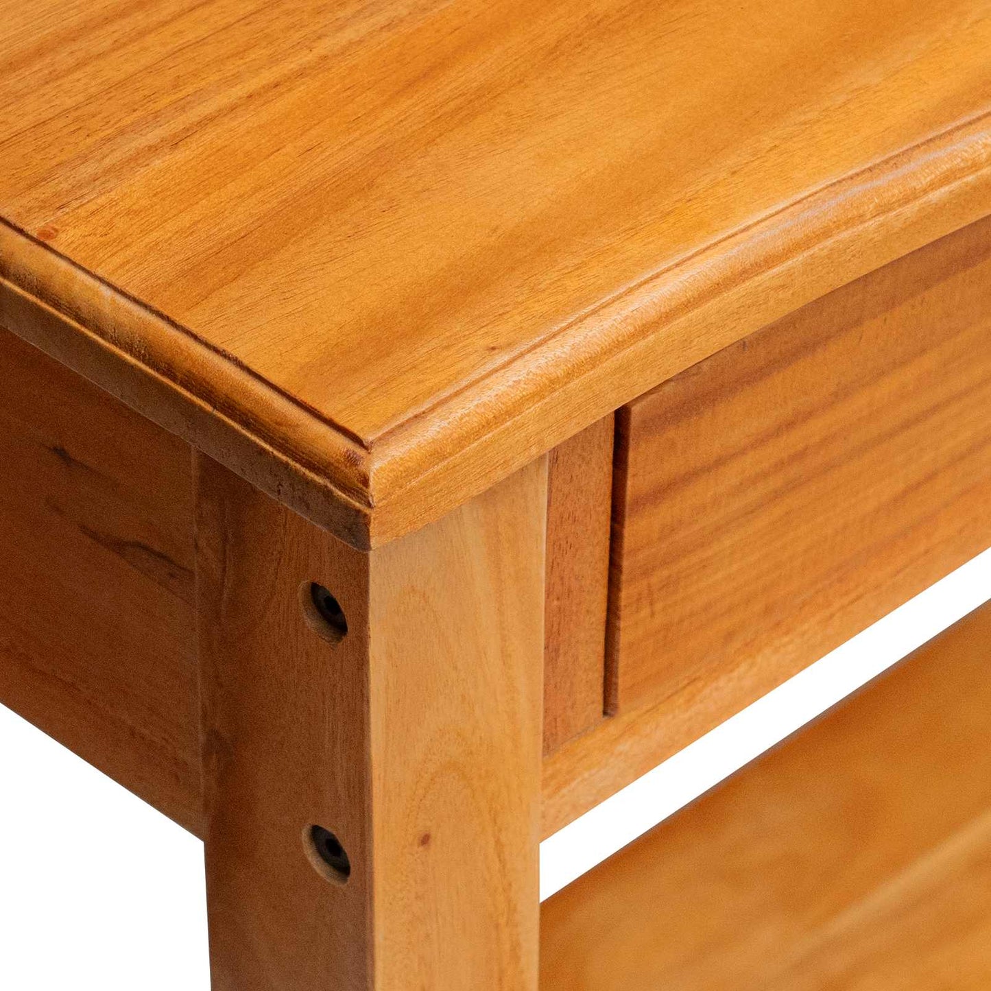 vidaXL Τραπέζι κονσόλας Φυσικό 115 x 32 x 76 εκ. Στερεό ξύλο Μαόνι