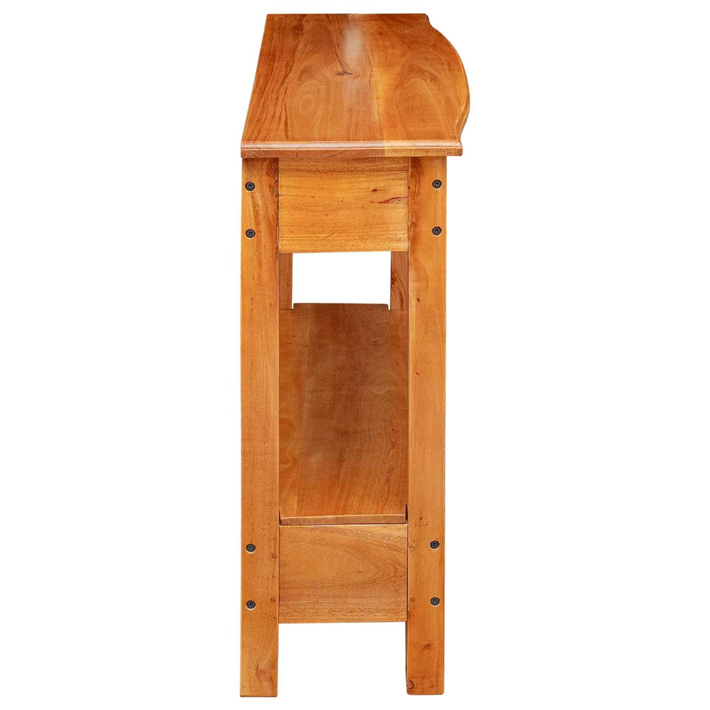 vidaXL Τραπέζι κονσόλας Φυσικό 115 x 32 x 76 εκ. Στερεό ξύλο Μαόνι