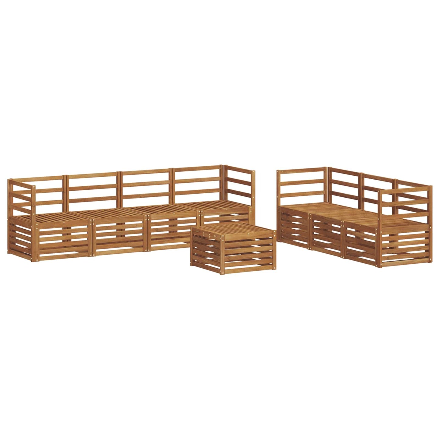 vidaXL Σετ Καναπέ 8 pcs Φυσικό Στερεό Ξύλο Ακακίας