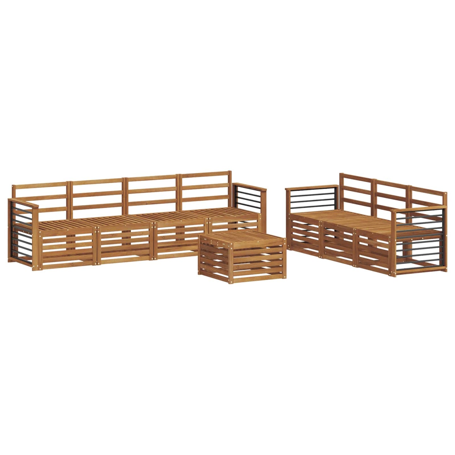 vidaXL Σετ Καναπέ 8 pcs Φυσικό Στερεό Ξύλο Ακακίας