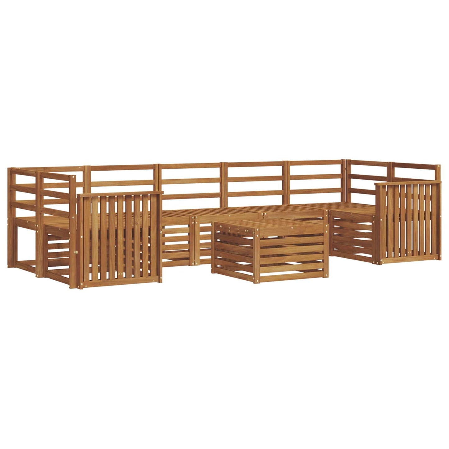 vidaXL Σετ Καναπέ 8 pcs Φυσικό Στερεό Ξύλο Ακακίας