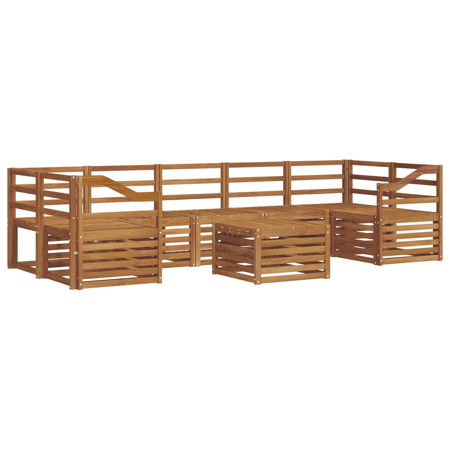 vidaXL Σετ Καναπέ 8 pcs Φυσικό Στερεό Ξύλο Ακακίας