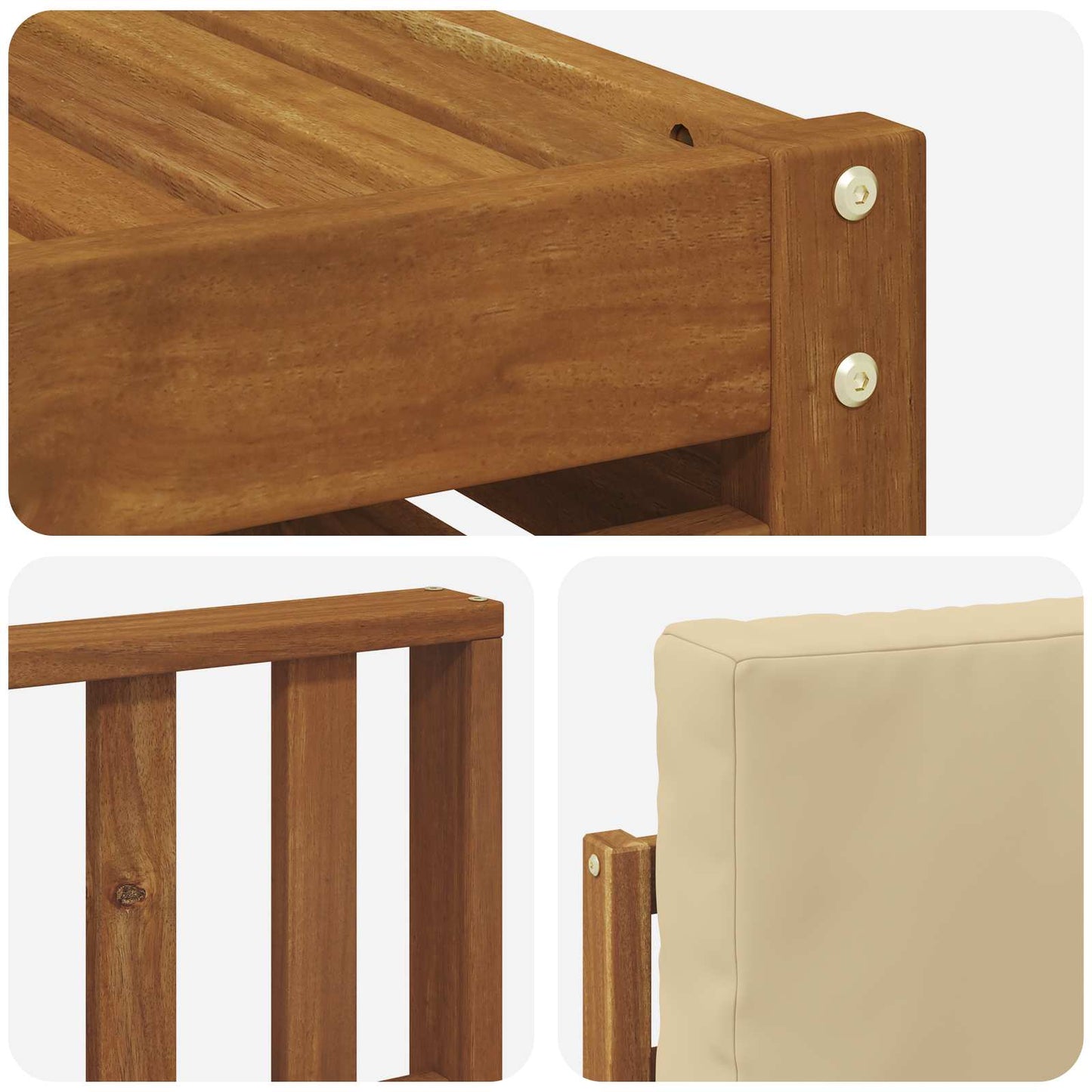 vidaXL Σειρά Καναπέ Εξωτερικού με μαξιλάρι 8 pcs Φυσικό και Μπεζ