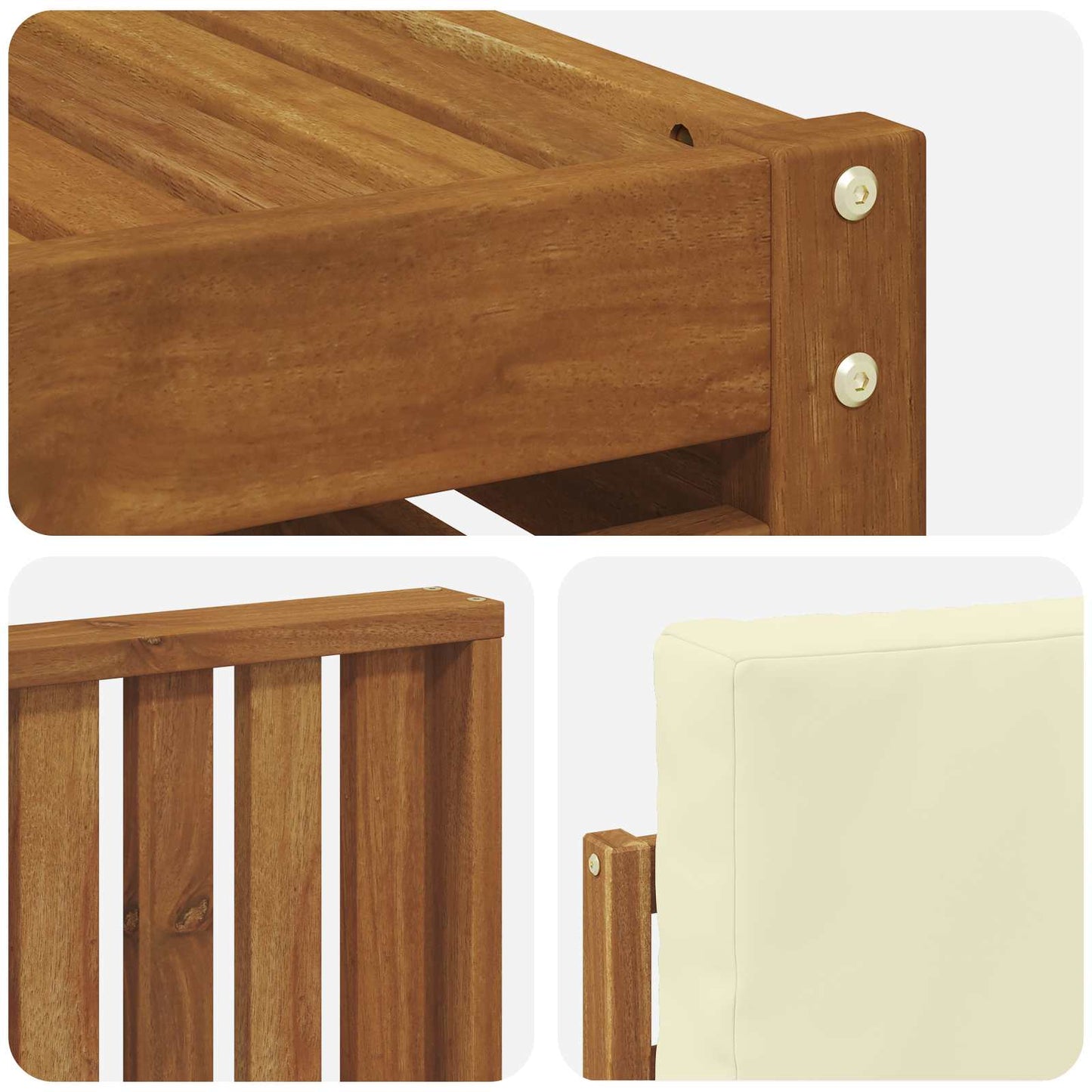 vidaXL Σειρά Καναπέ Εξωτερικού με μαξιλάρι 8 pcs Φυσικό και Κρέμα
