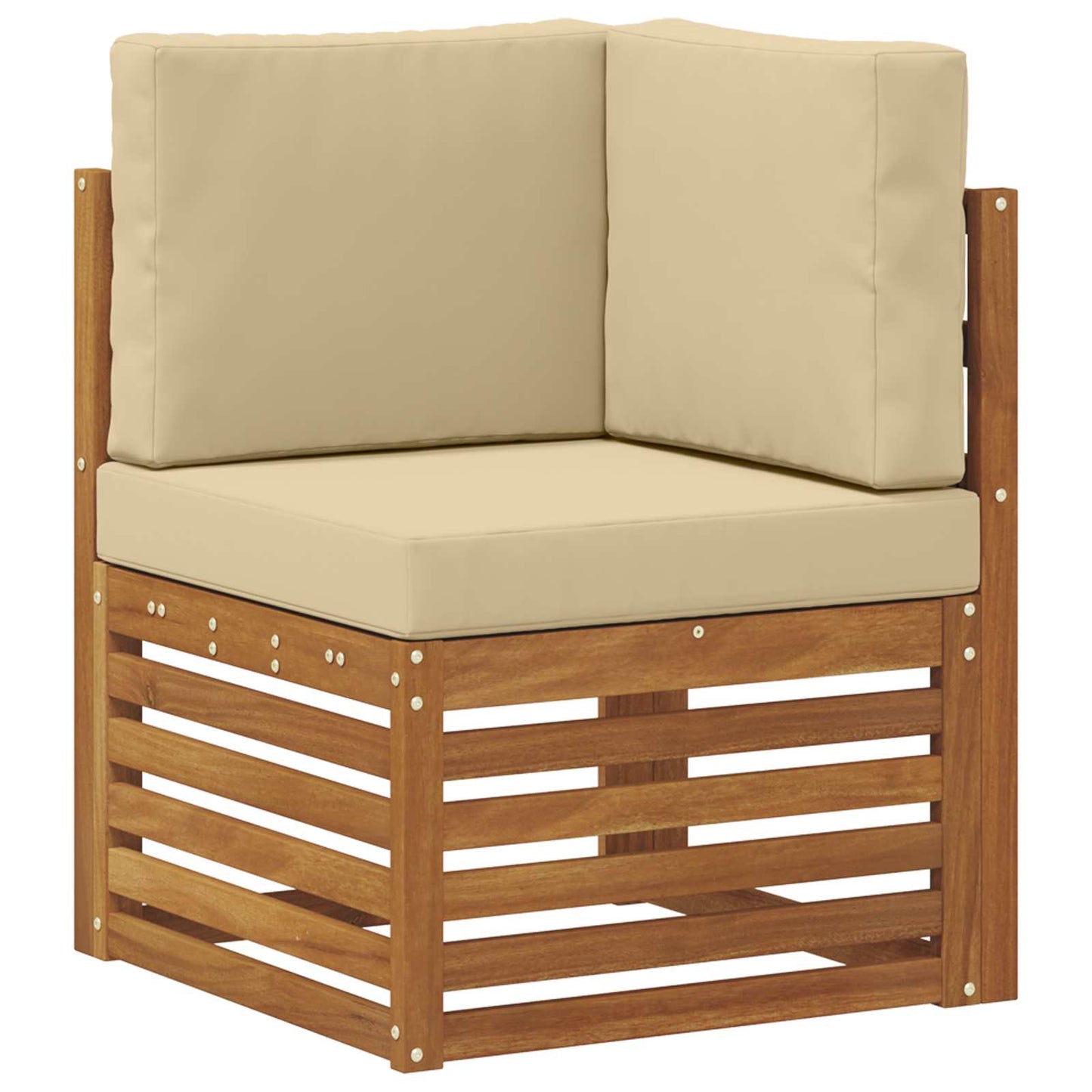 vidaXL Σειρά Καναπέ Εξωτερικού με μαξιλάρι 8 pcs Φυσικό και Μπεζ