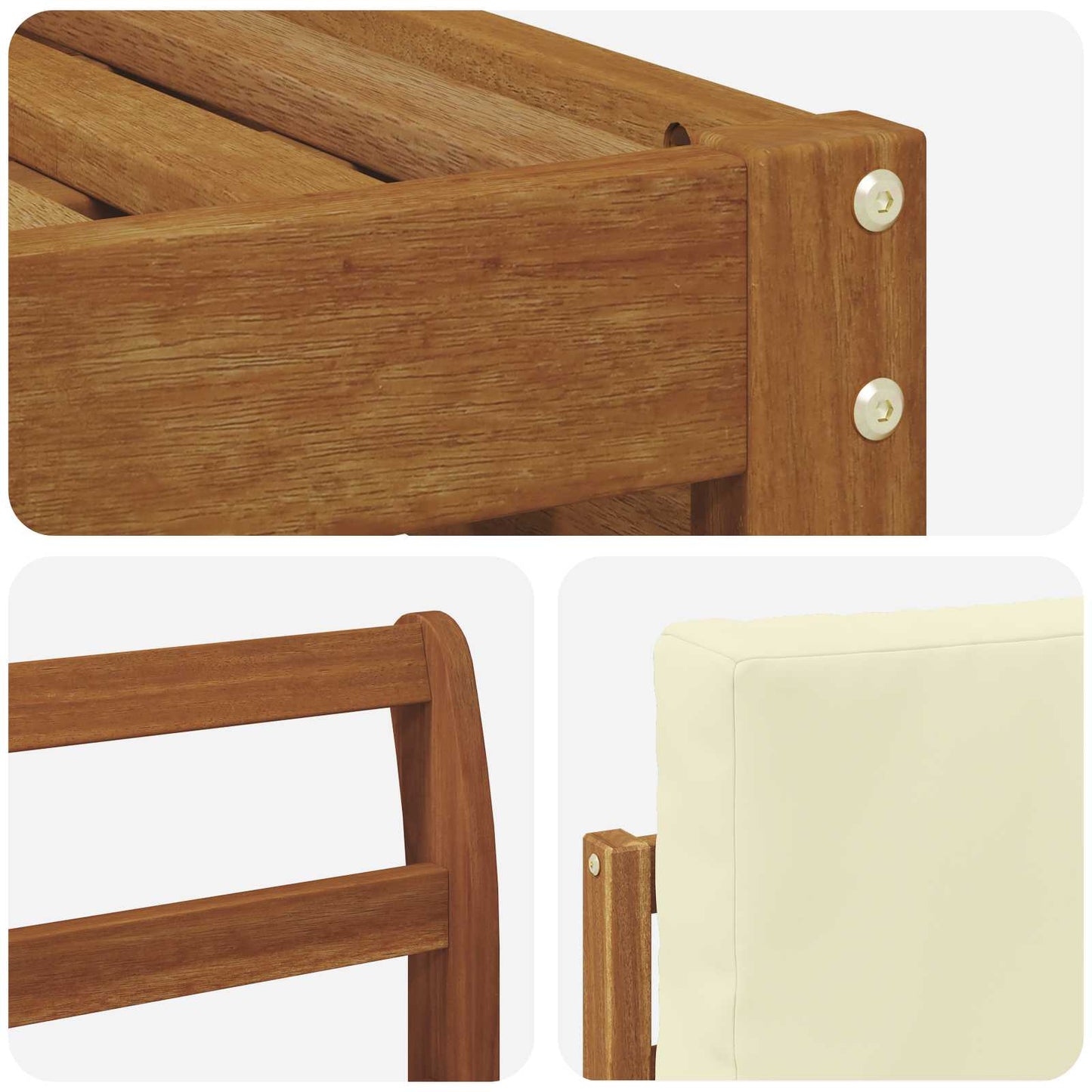 vidaXL Σειρά Καναπέ Εξωτερικού με μαξιλάρι 8 pcs Φυσικό και Κρέμα