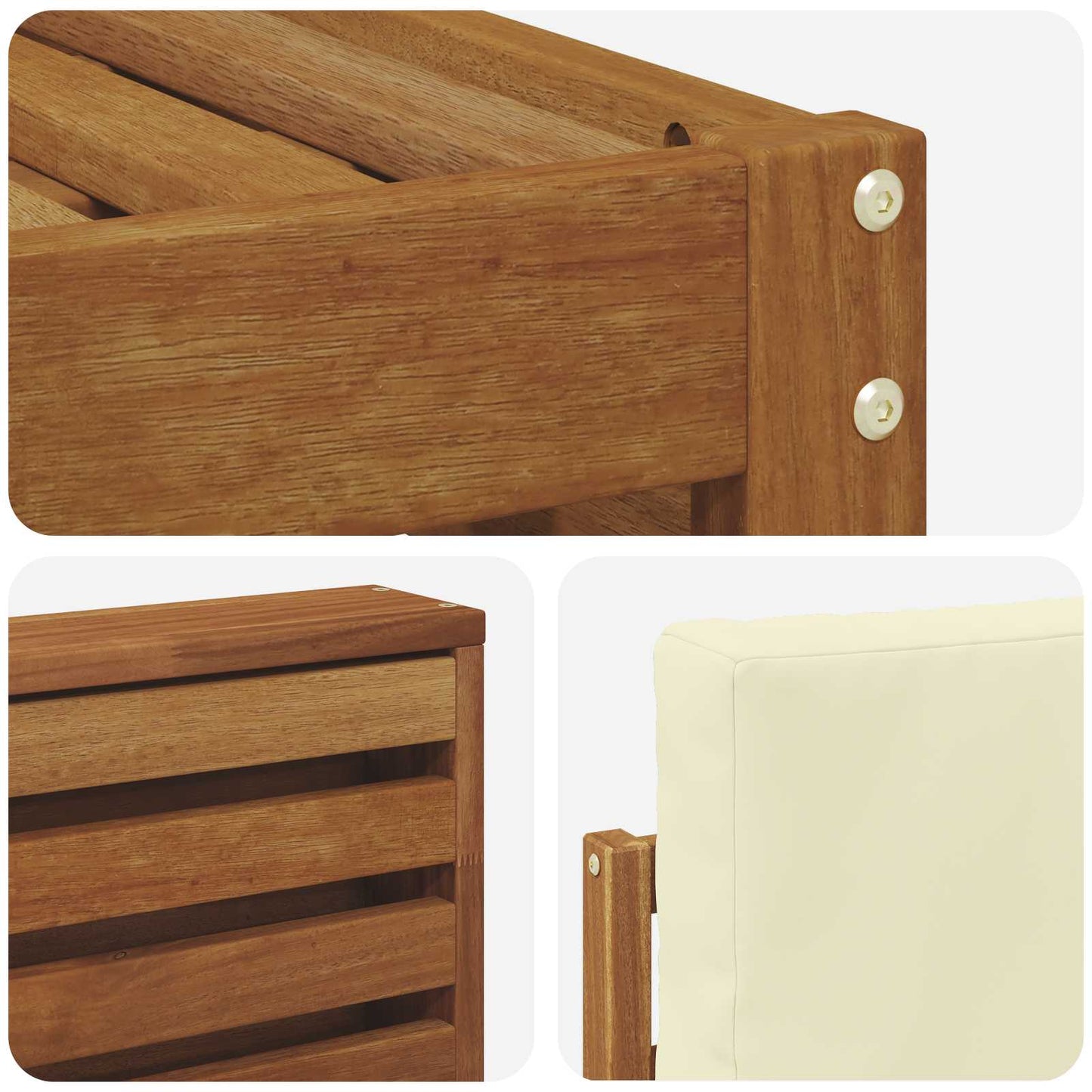 vidaXL Σειρά Καναπέ Εξωτερικού με μαξιλάρι 8 pcs Φυσικό και Κρέμα