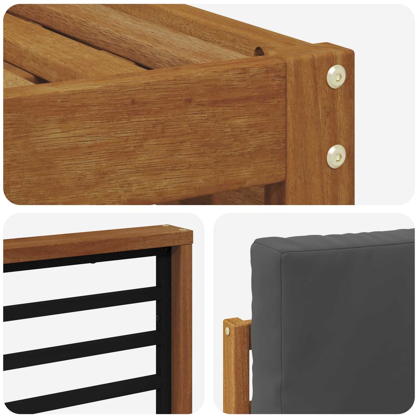 vidaXL Σειρά Καναπέ Εξωτερικού με μαξιλάρι 8 pcs Φυσικό και Ανθρακί
