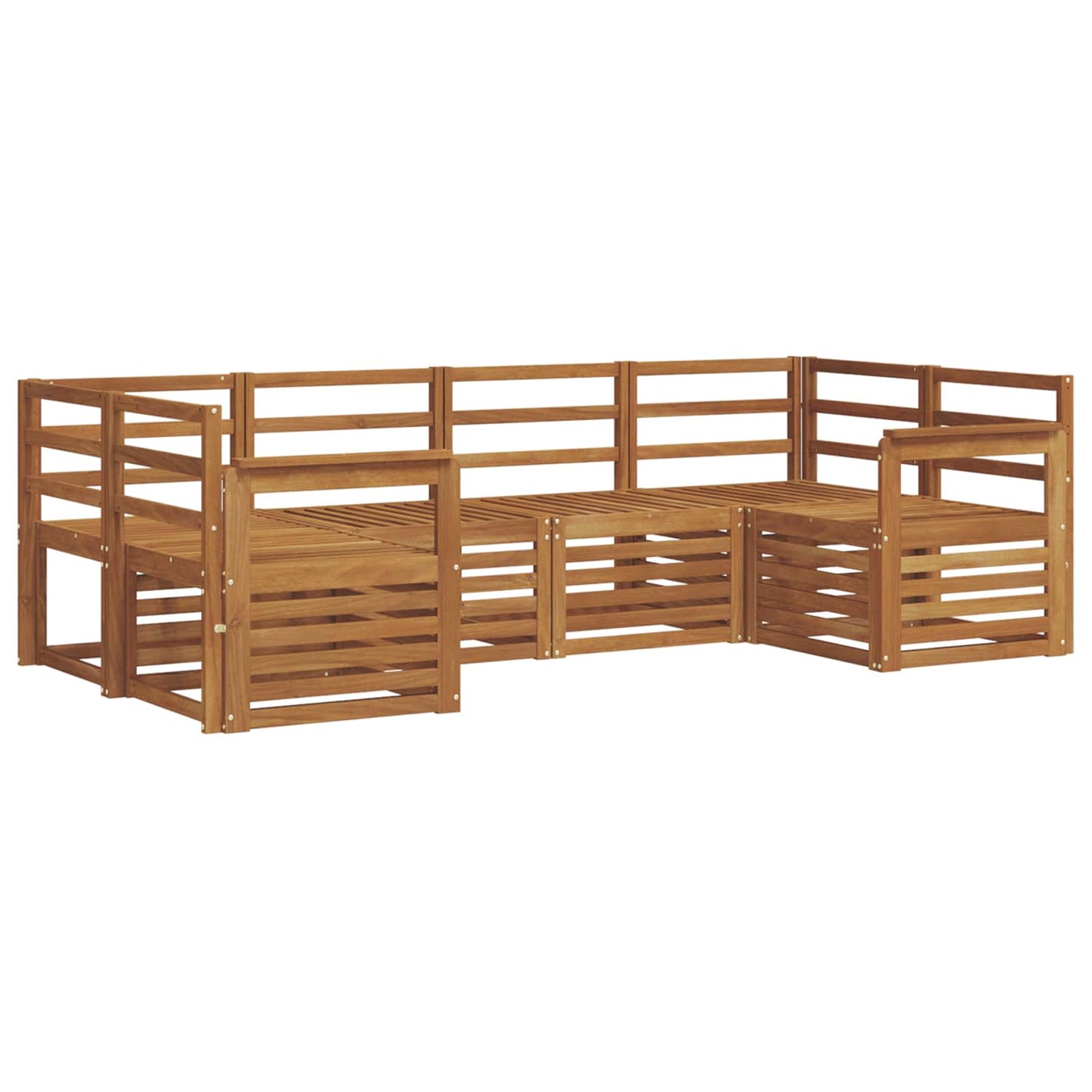 vidaXL Σαλονάκι Γωνιακού Καναπέ 6 pcs Φυσικό