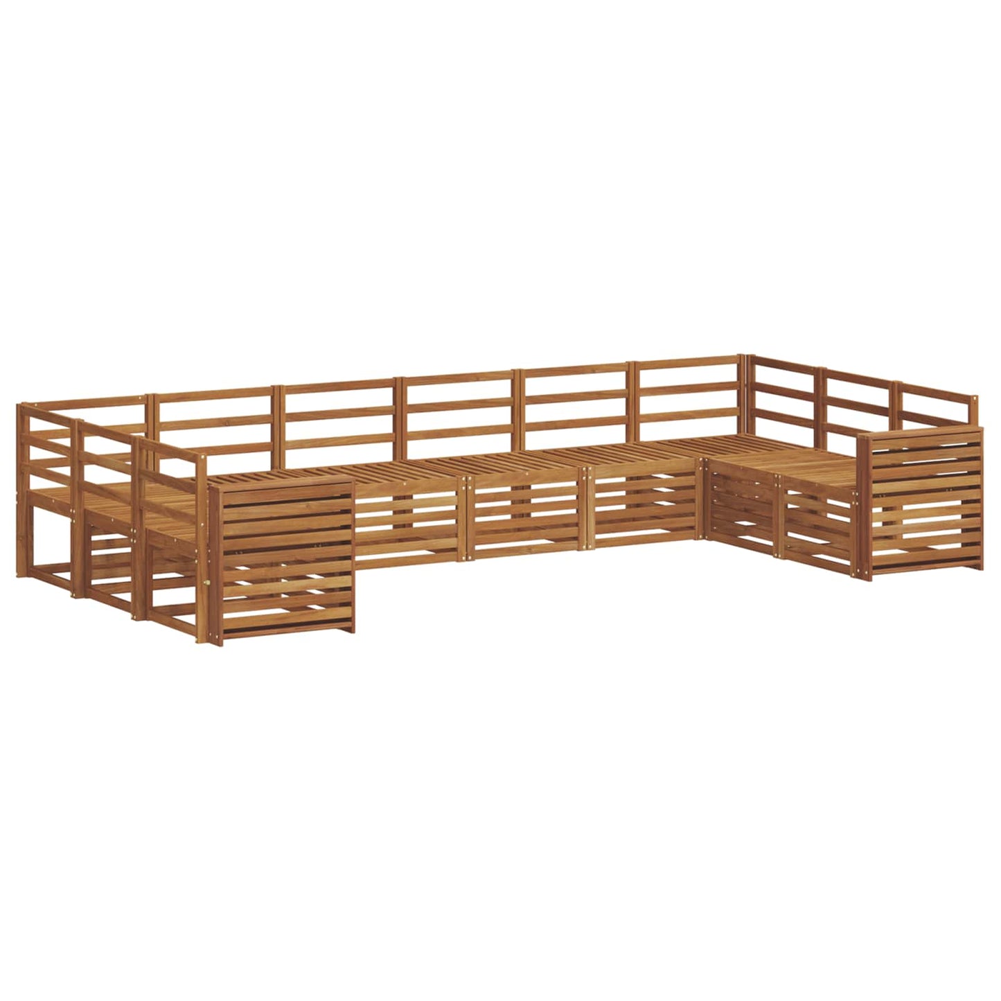 vidaXL Σαλονάκι Γωνιακού Καναπέ 10 pcs Φυσικό