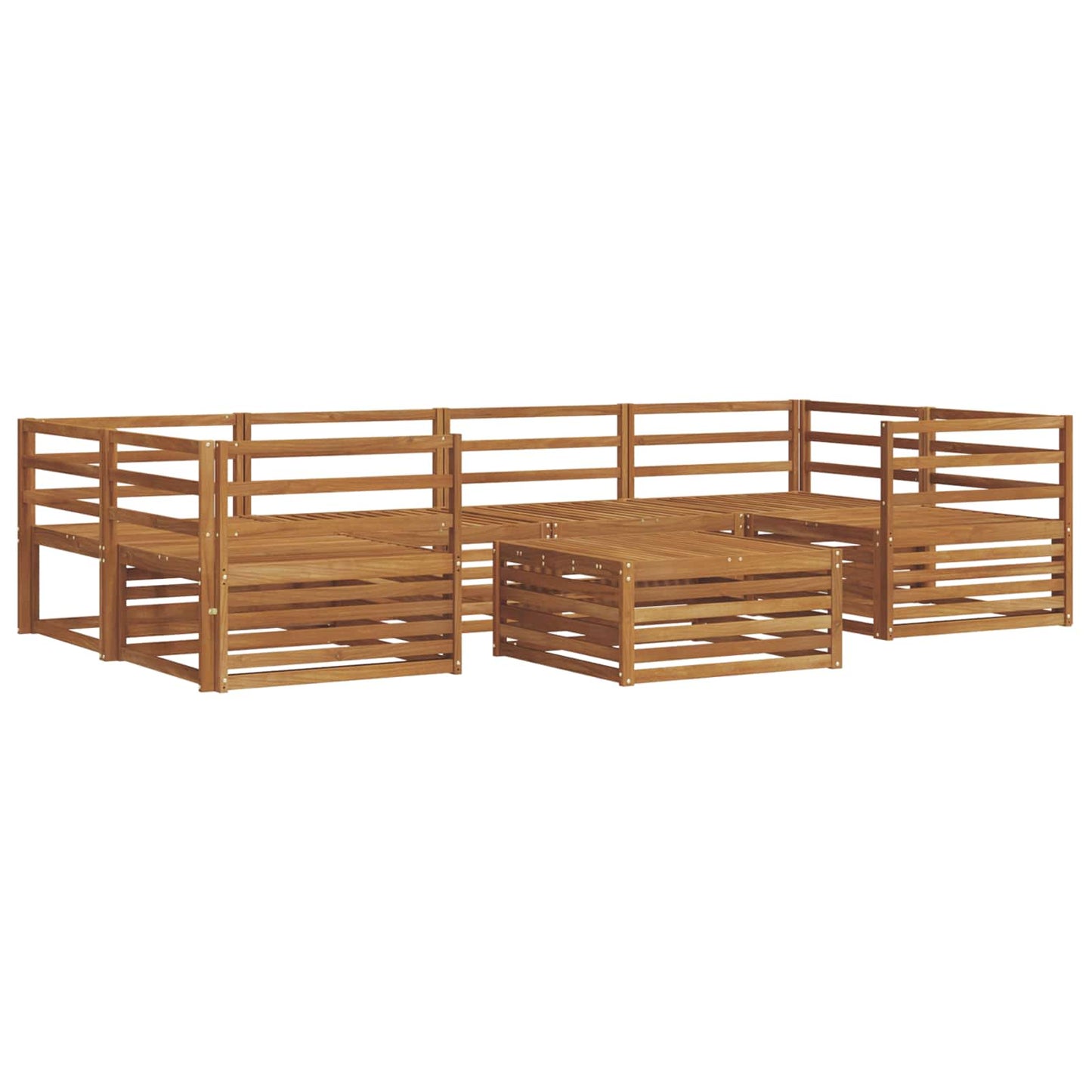 vidaXL Σειρά Καναπέ Εξωτερικού 7 pcs Φυσικό