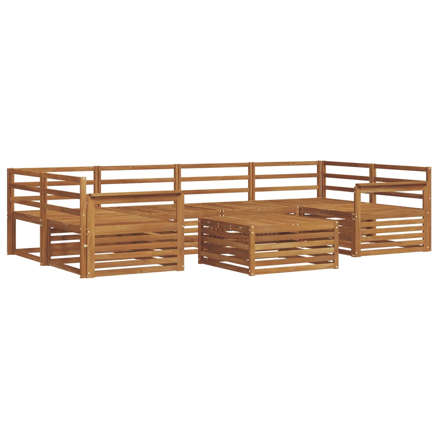 vidaXL Σειρά Καναπέ Εξωτερικού 7 pcs Φυσικό