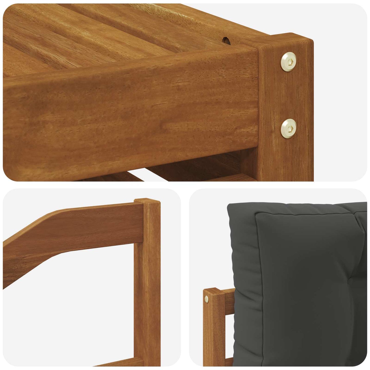 vidaXL Σειρά Καναπέ Εξωτερικού με μαξιλάρι 7 pcs Φυσικό και Ανθρακί