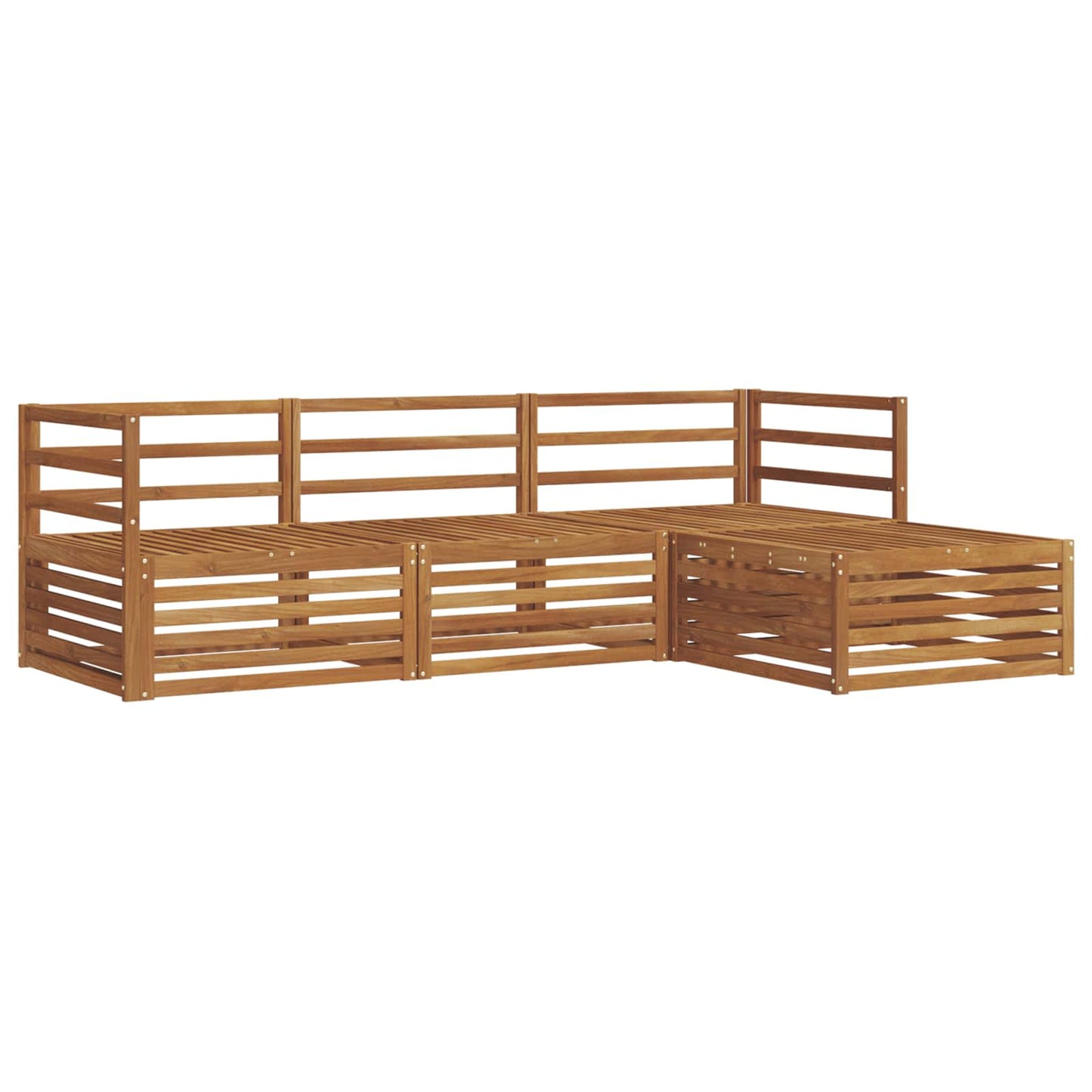 vidaXL Σειρά Καναπέ Εξωτερικού Φυσικό 245,5 x 162,5 x 73 εκ