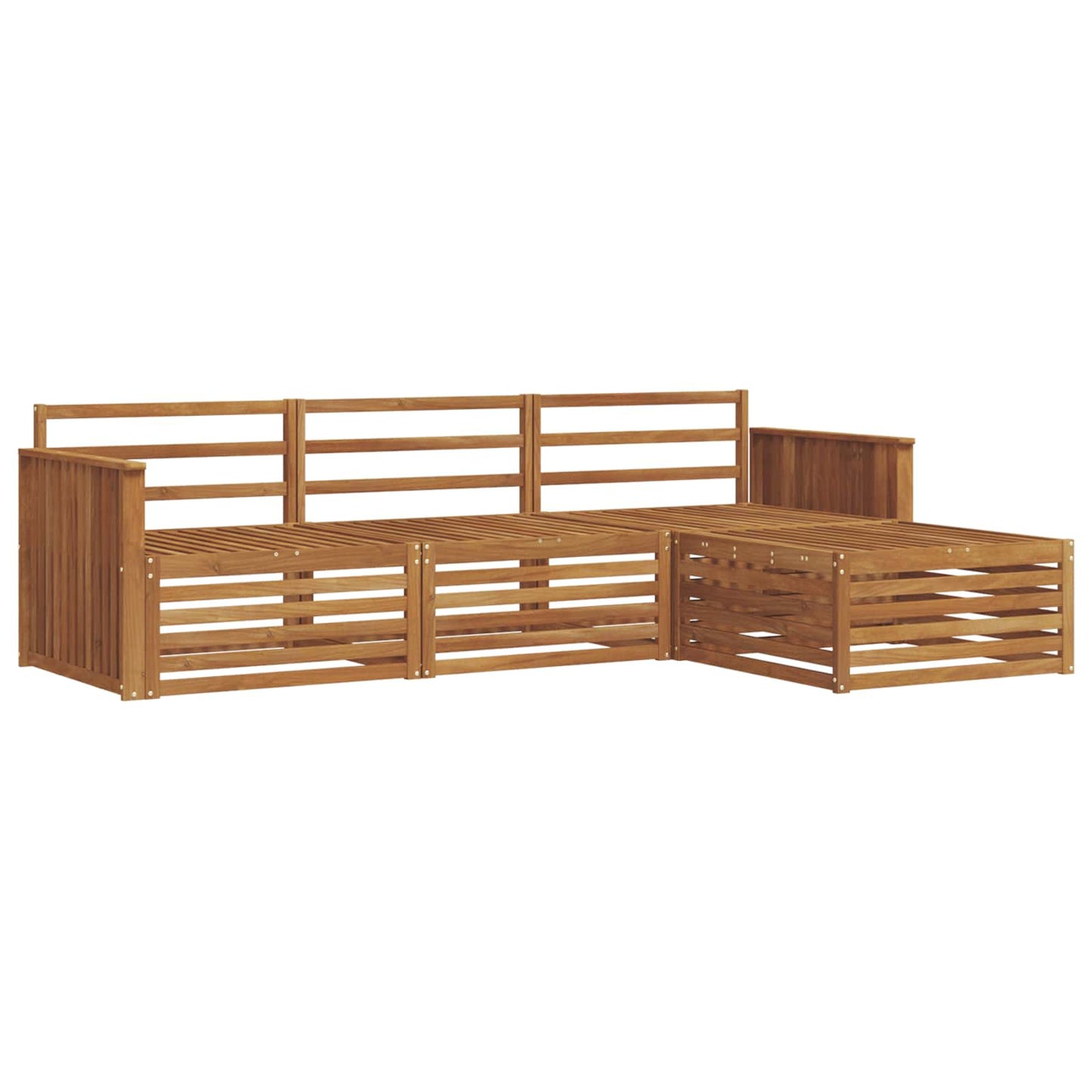 vidaXL Σειρά Καναπέ Εξωτερικού Φυσικό 249,5 x 162,5 x 73 εκ