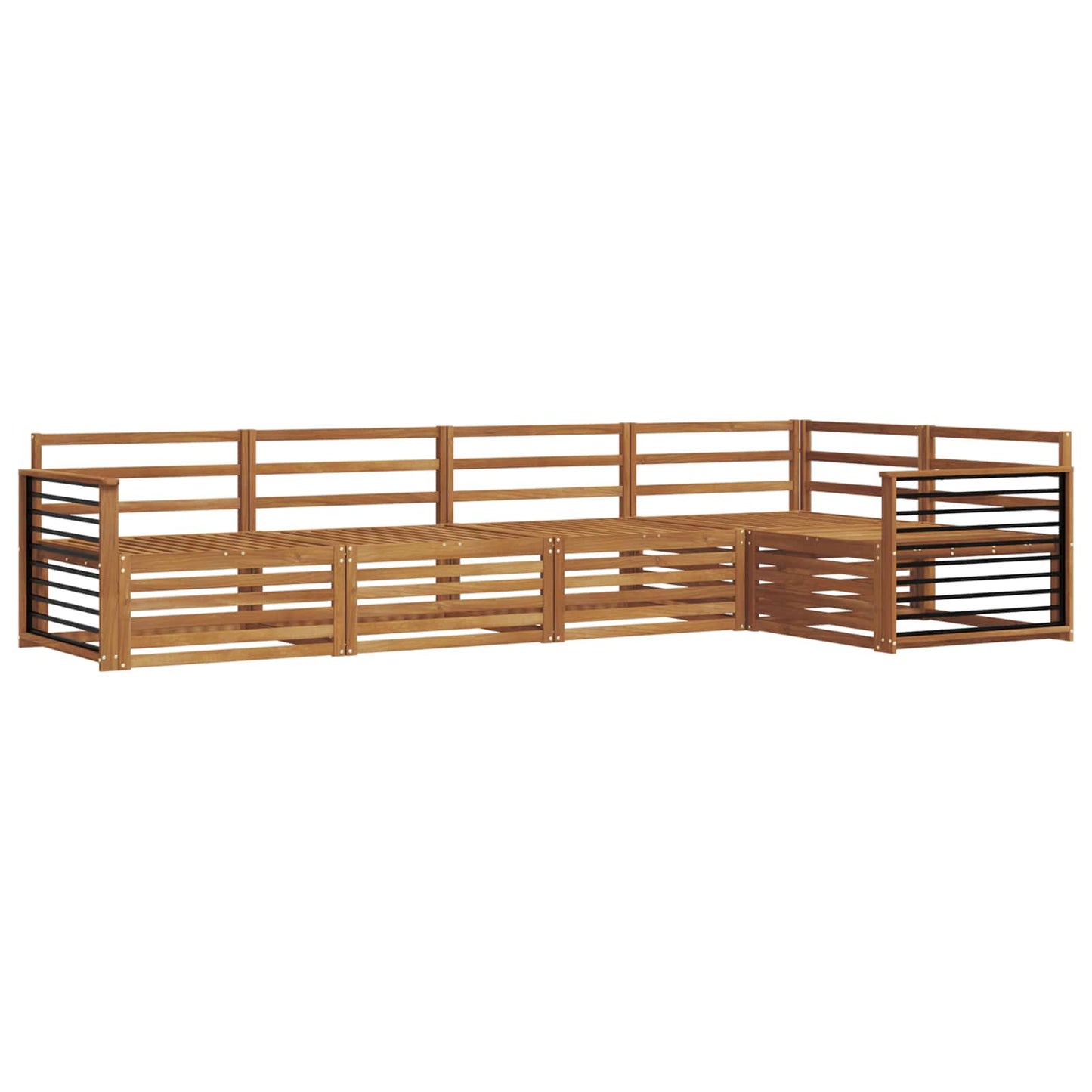 vidaXL Σειρά Καναπέ Εξωτερικού 5 pcs Φυσικό