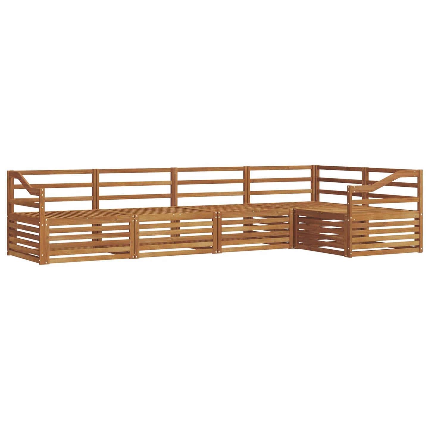 vidaXL Σειρά Καναπέ Εξωτερικού 5 pcs Φυσικό