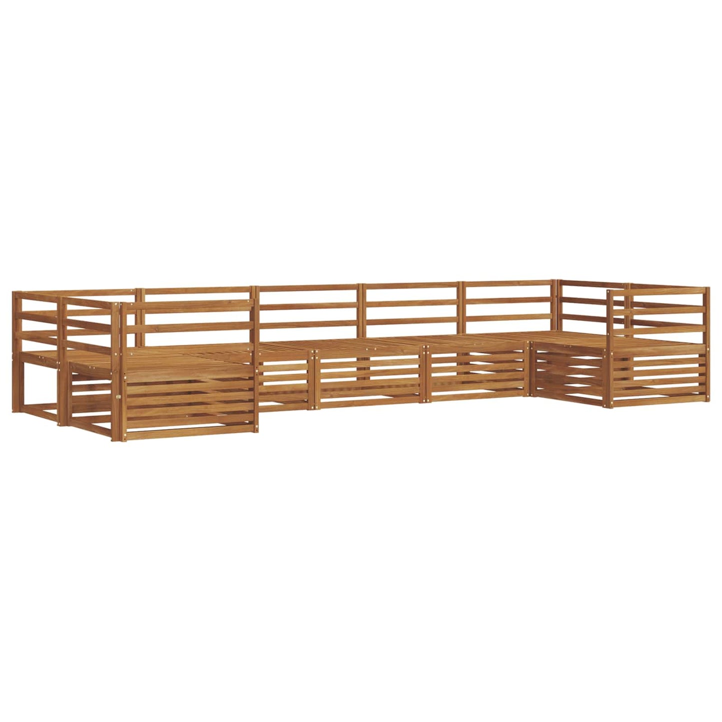 vidaXL Σειρά Καναπέ Εξωτερικού 7 pcs Φυσικό