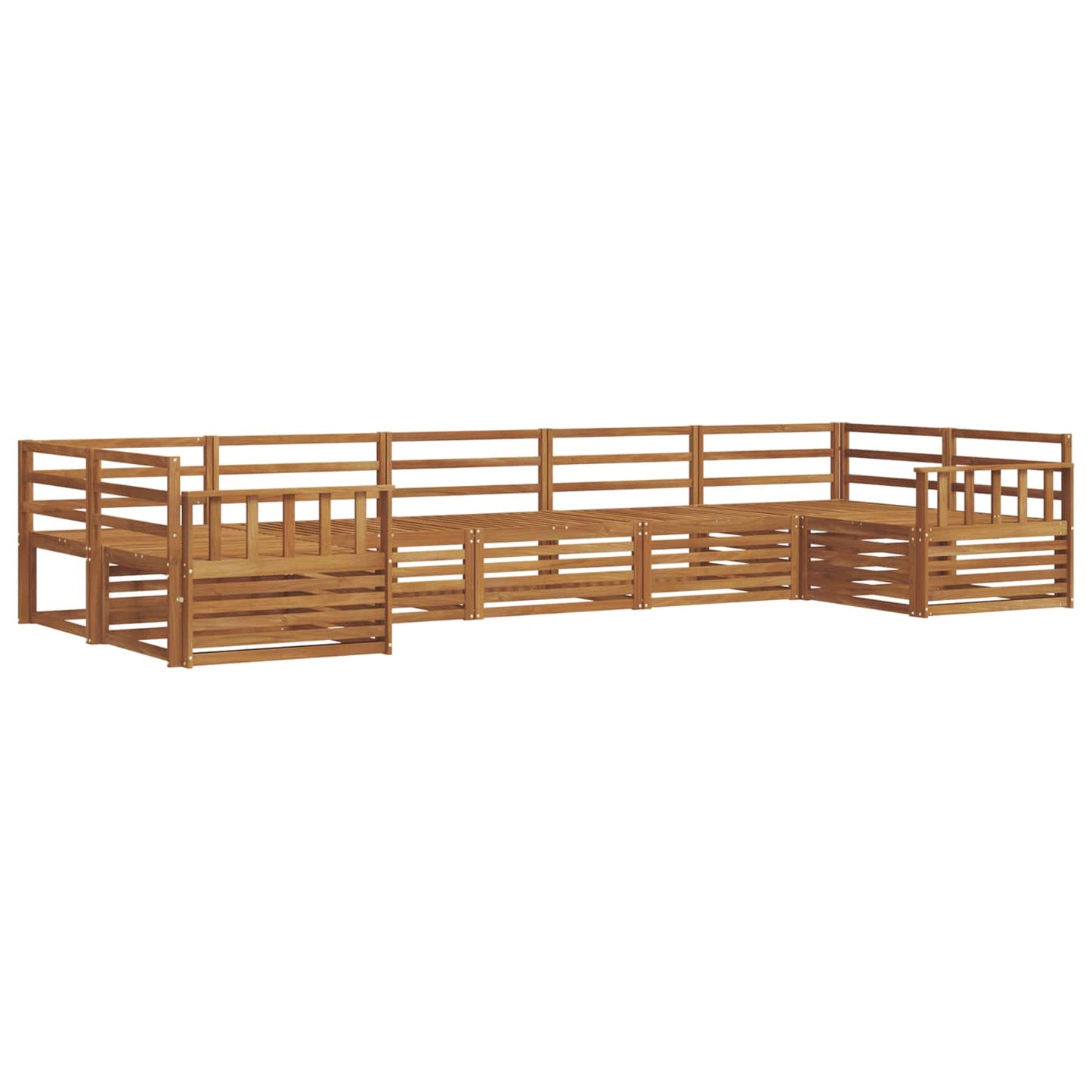 vidaXL Σειρά Καναπέ Εξωτερικού 7 pcs Φυσικό